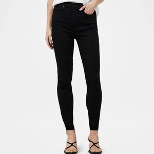 Rag and Bone Nina Black High Rise Skinny Jeans